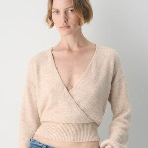 Aritzia Wilfred Soft Spoke Dear Sweater - Heather Light Oatmeal- S